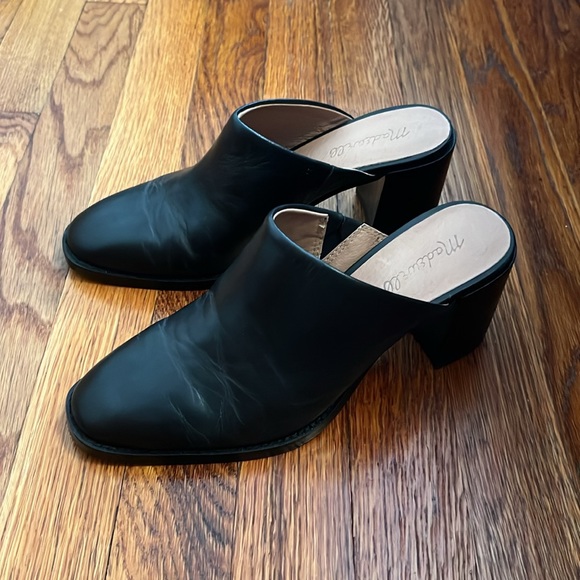 Madewell Macarro black heeled mule - Picture 2 of 3